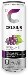 Bebida energetica Celsius sabor a Uva