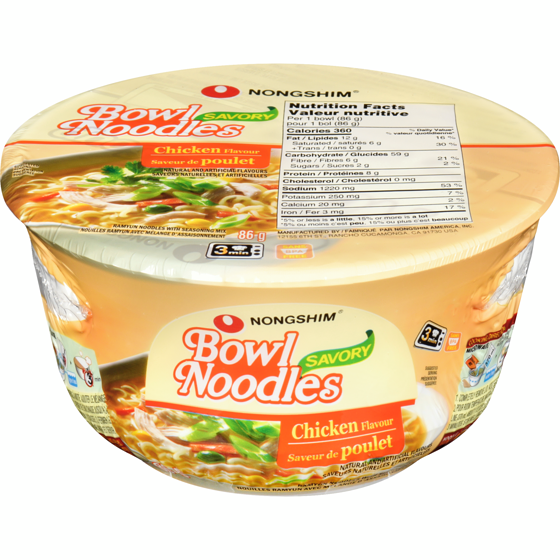 Ramen Nongshim Bowl de Pollo Sin Picante