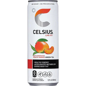 Bebida energetica Celsius sabor a Mango durazno + te verde