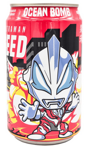 Bebida Sparkling Oceanbomb Ultraman sabor Yogurt Durazno
